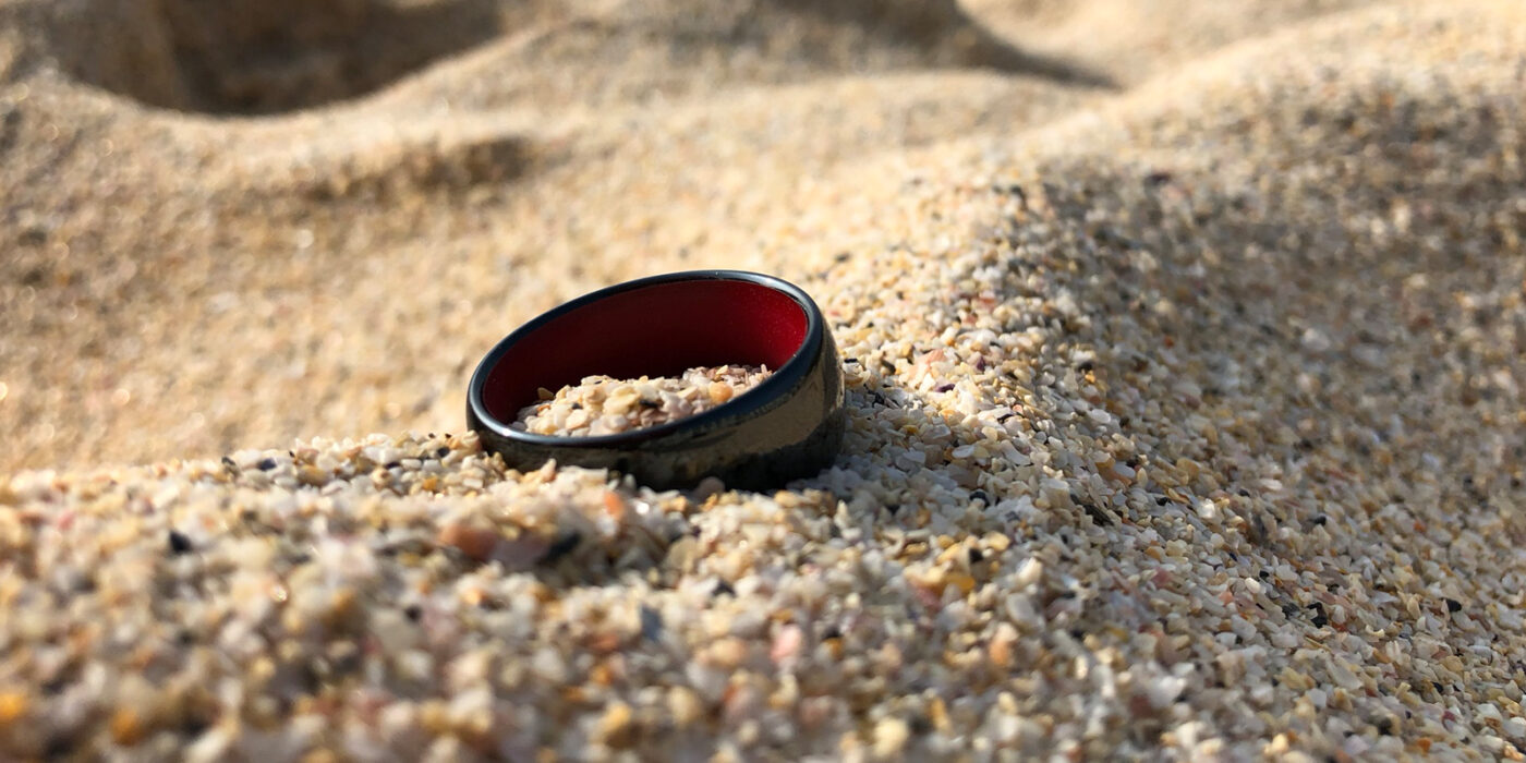 K Ring on sandy beach